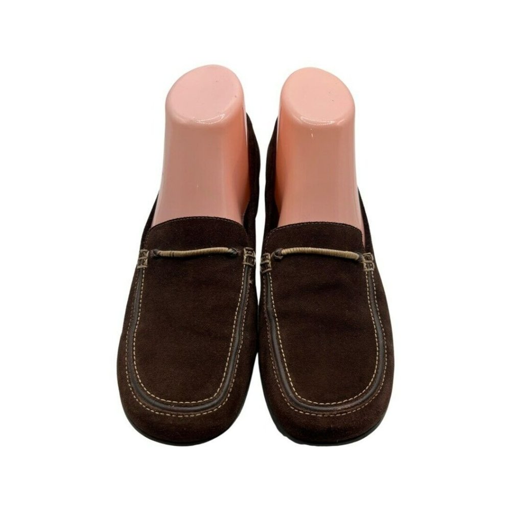 Talbots Brown Suede Loafers Women's Size 8.5 Walking Shoe Comfort Casual